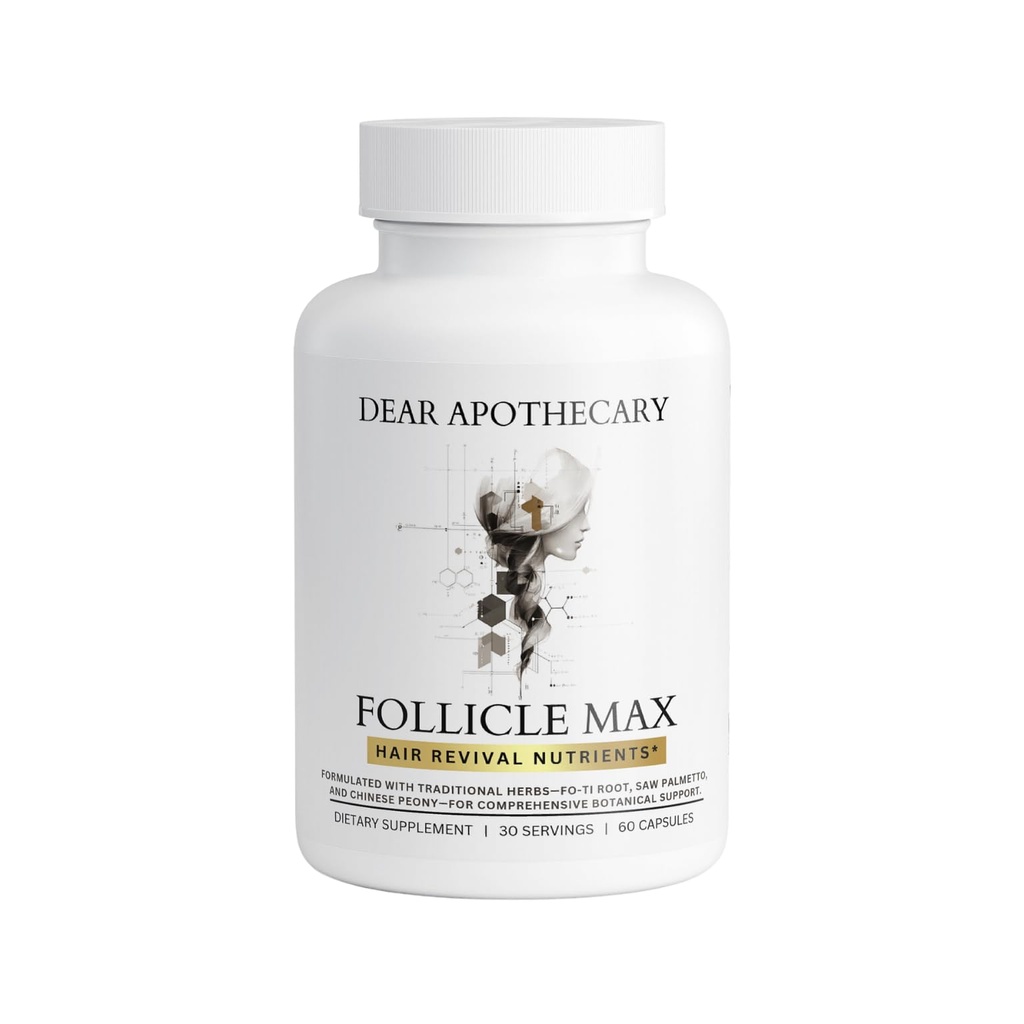 Follicle Max Hair Growth Supplement for Men & Women - Biotin 5000mcg, Saw Palmetto, Iron, Zinc, Fo-Ti Root, Horsetail, Nettle - DHT Support - Vitamins for Thinning Hair - 60 Capsules
