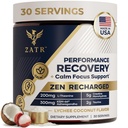 Post Workout Recovery Drink- Creatine, Ashwagandha KSM 66, L-Theanine, and Taurine, for No Crash ATP Energy, Endurance, Low Cortisol Calm Focus, & Strength – 30 Servings (Lychee Cococut Flavor)