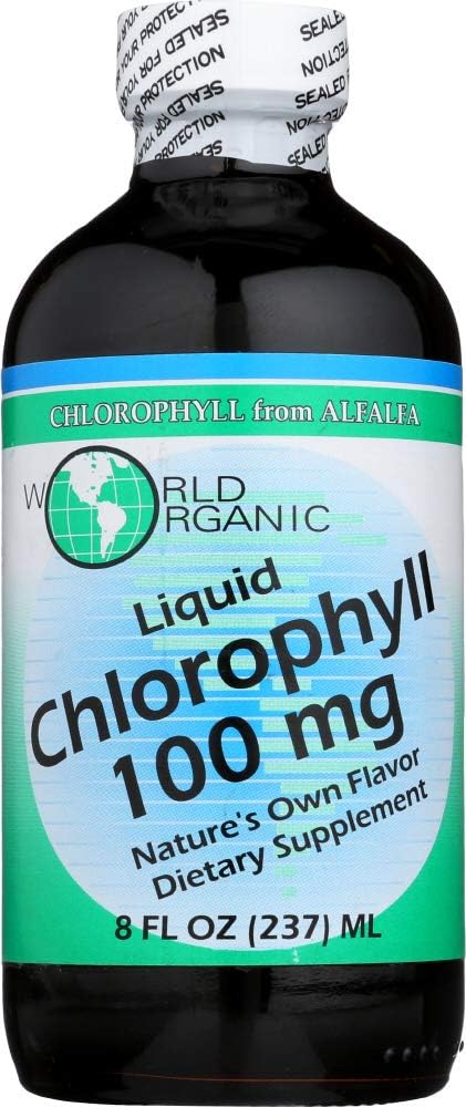 World Organics Chlorophyll, 100 mg, Liquid 8 FL Oz