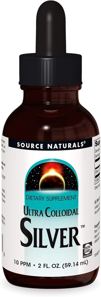 Source Naturals Ultra Colloidal Silver - Liquid Supplement for Immune System Support - 2 oz