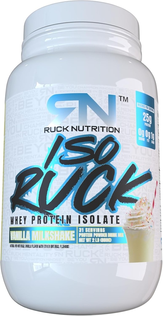ISO Protein Powder | 100% Whey Protein Isolate | 25G of Protein for Muscle Recovery | 0g of Fat, 0g of Sugar | Gourmet Taste (30 Servings, Vanilla Milkshake)