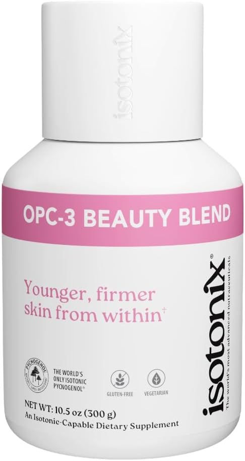 Isotonix OPC-3 Beauty Blend Powder | Collagen Support with Pycnogenol®, Grape Seed & Red Wine Extract | Hair Skin and Nails Supplement with Biotin & Hyaluronic Acid | Antioxidant Powder