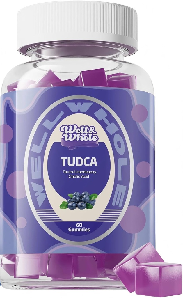 Well&Whole TUDCA Bile Salts Gummies Liver Support Supplements 1000mg + Milk Thistle 500mg - Clinically Studied Liver Support for Detox & Digestion - Vegan, Non-GMO - 60 Count​s