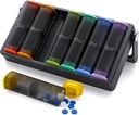 Weekly Pill Organizer 1 Time a Day(Black) and Weekly Pill Organizer 2 Times a Day(Translucent-Black)