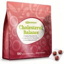 Cholesterol Lowering Supplement with 1500 mg Plant Sterols & Citrus Bergamot, Omega-3 EPA & DHA, CoQ10 –Triglyceride & for High Cholesterol–180 Blister Tablets