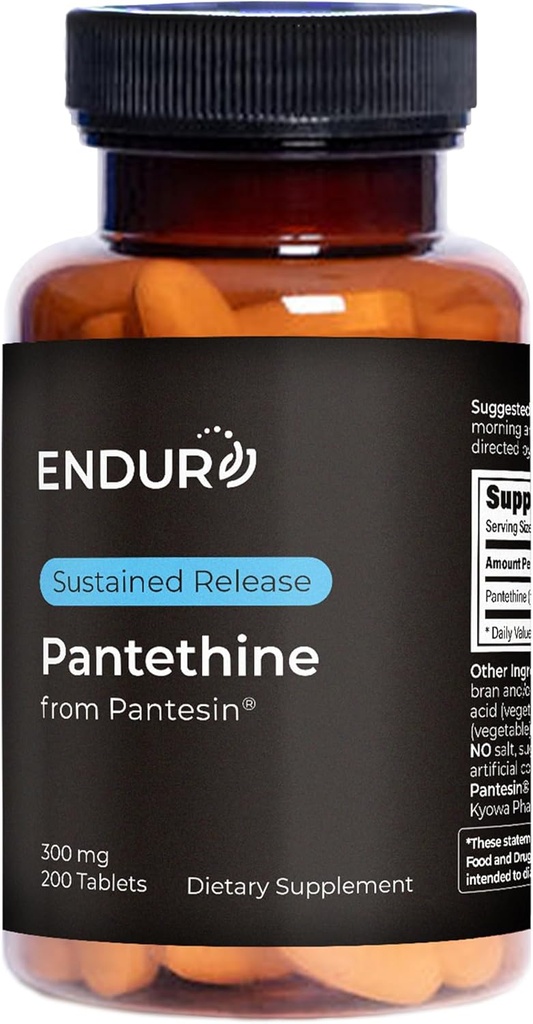 Pantethine from Pantesin, Dietary Health Supplements, Sustained Release Vitamin B5 300mg, Supports Lipid Metabolism & Cardiovascular Health, 200 Tablets