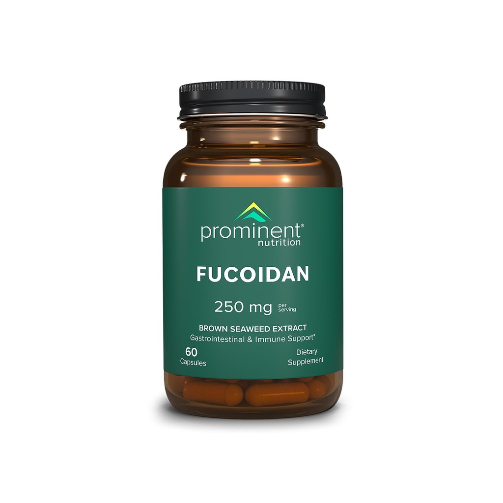 Prominent Nutrition Fucoidan Gut Health & Immune Support Supplement – 250mg, 60 Count – Premium Brown Seaweed Extract - Immune System & Digestion Supplement - 1 Pack