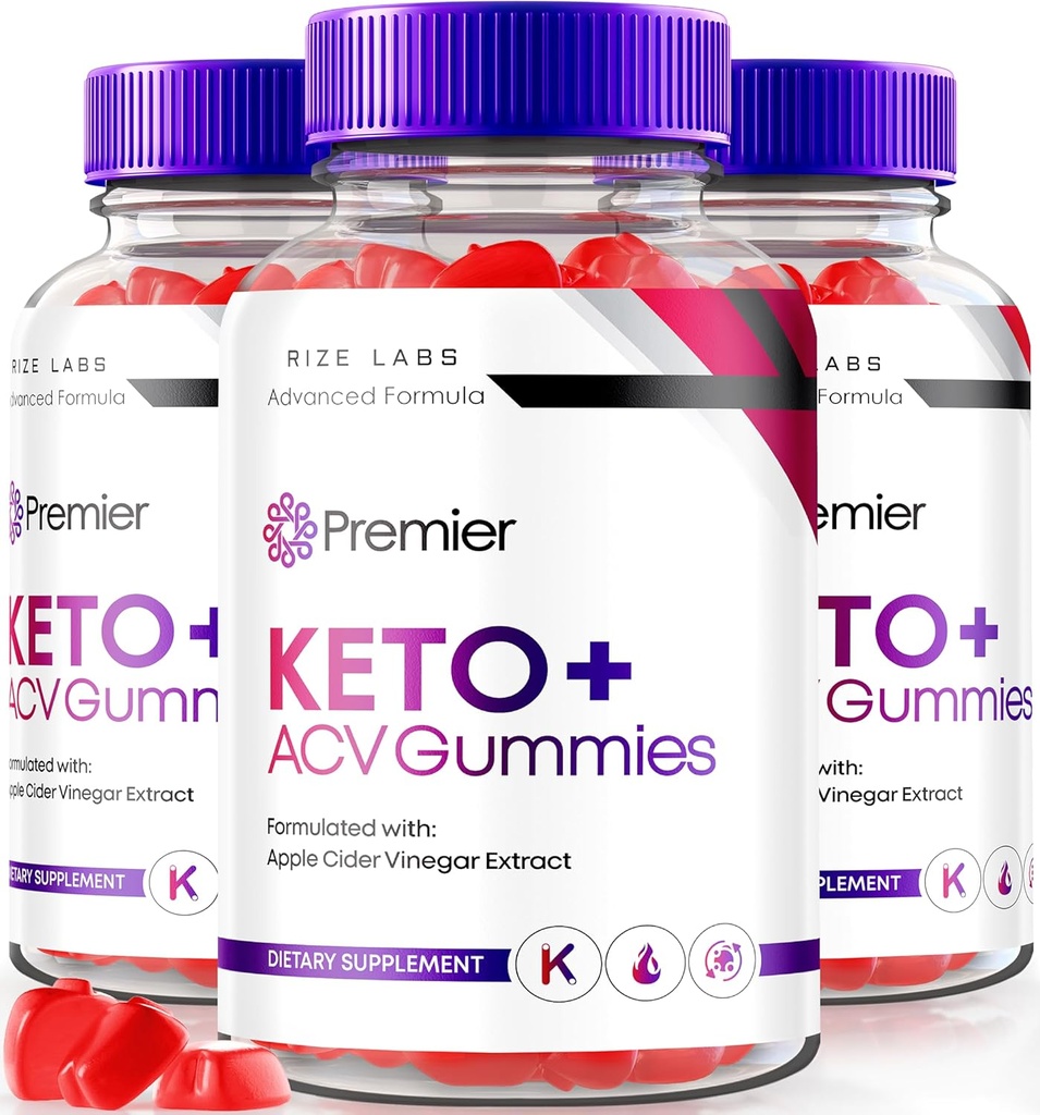 Premier Keto ACV Gummies, Premier Extreme 2000mg Keto Gummies Advanced Weight Loss, Keto Plus ACV Gummies, All Natural Apple Cider Vinegar Supplement (180 Gummies)