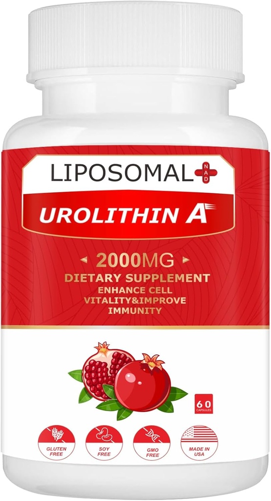 Liposomal Urolithin A Supplement 2000MG for Energy 60 Capsules