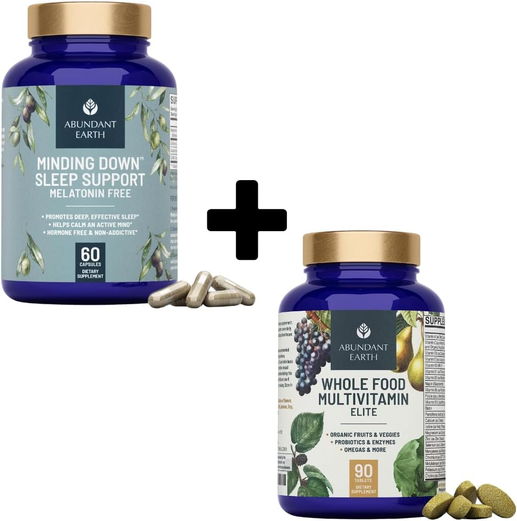 Whole Food Multivitamin and Minding Down Sleep Support Capsules