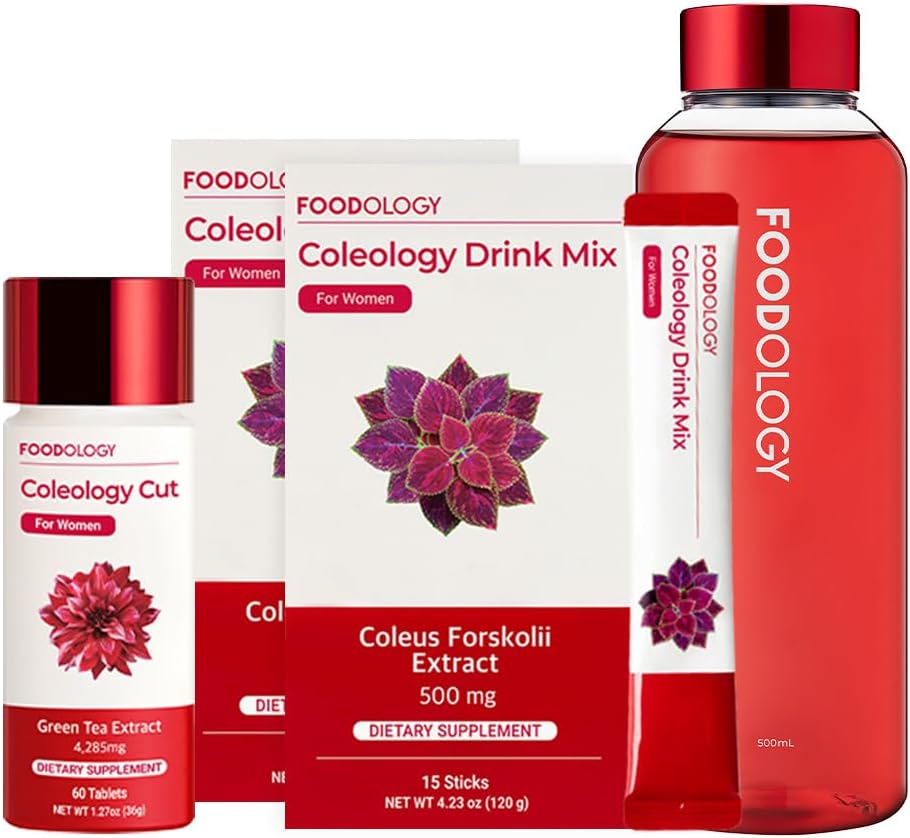 Redbottle 1-Month Burning Set/Coleology Drink Mix(2ea) & Coleology Cut(1ea) & Water Bottle(1ea)