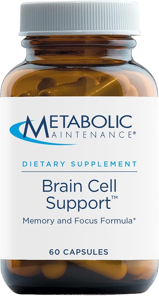 Metabolic Maintenance Brain Cell Support - Citicoline, DMAE, Phosphatidylserine + Ginkgo Supplement - Support for Mood, Memory + Focus (60 Capsules)