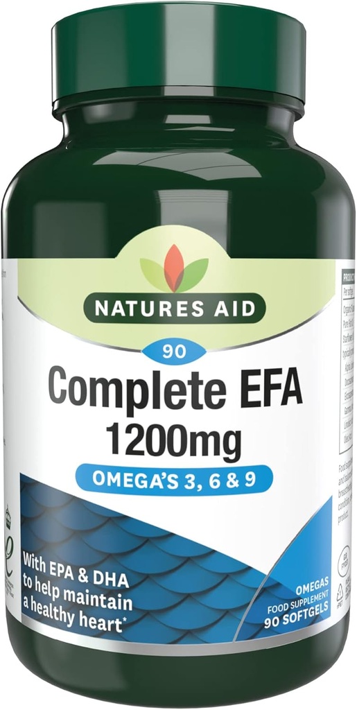 Complete EFA (Essential Fatty Acids) Omega 3 6 + 9 90 Caps