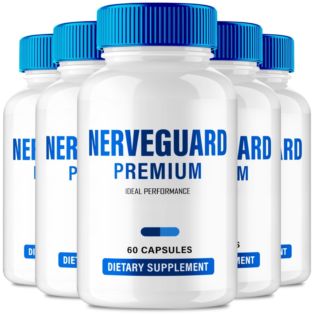Nerve Guard Premium Pills for Neuropathy, NerveGuard Advanced Nerve Health Supplement Pills - Maximum Strength, All Natural Healthy Circulation & Stable Levels, Nerve Guard Reviews (5 Pack)