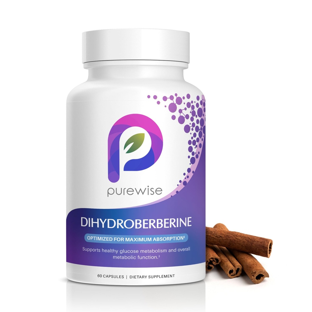 Naturals Dihydroberberine | Optimized for Maximum Absorption | with Organic Ceylon Cinnamon Extract | Supports Healthy Glucose Metabolism & Overall Metabolic Function | 60 Capsules