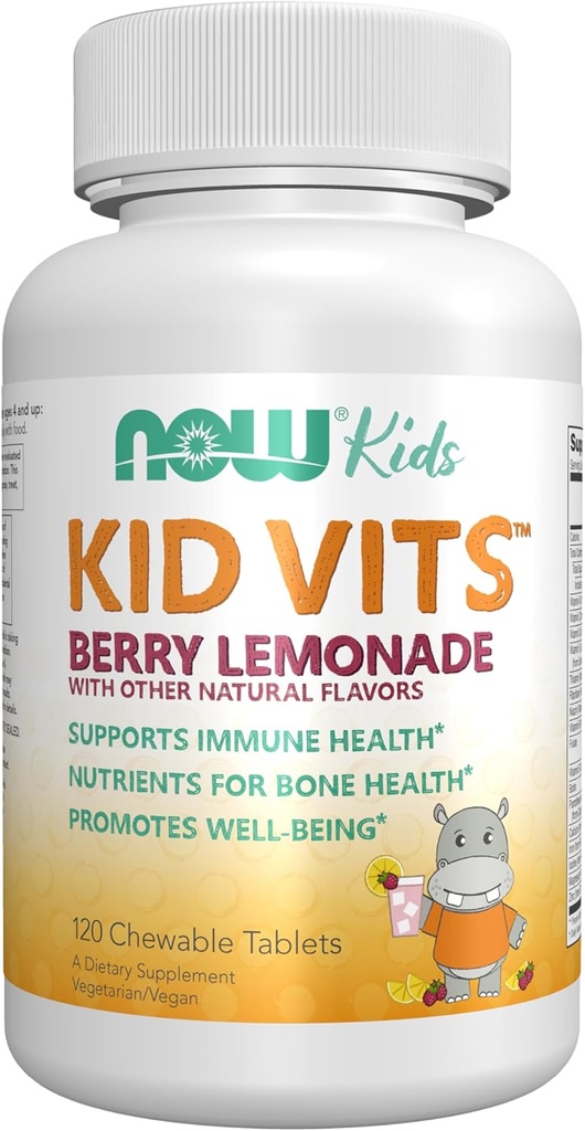 NOW Foods Kid Vits Berry Lemonade 120 Chewable Tablet