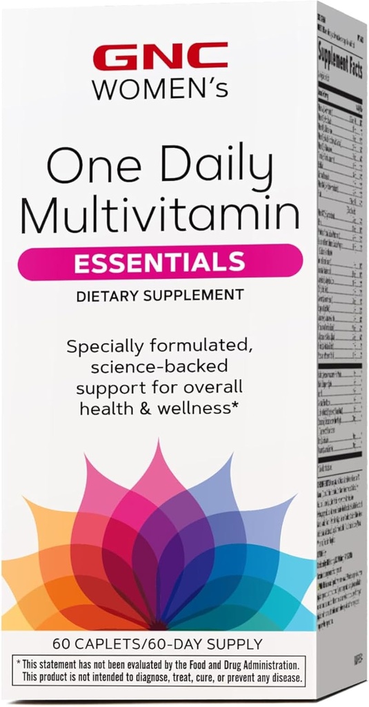 GNC Women's One Daily Multivitamin, Science-Backed Support for Overall Health and Wellness, 60 Count