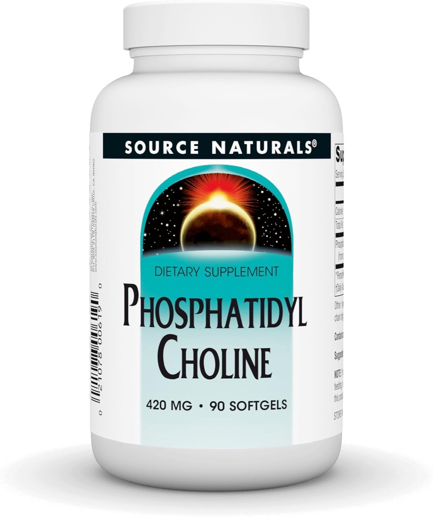 Source Naturals Phosphatidyl Choline, in Lecithin 420 mg Dietary Supplement - 90 Softgels