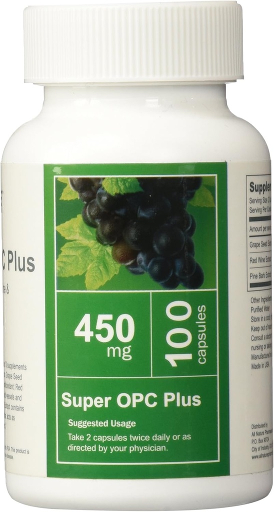 [BRSWIYQCOR6QOHLE] All Nature Super OPC Plus (Grape Seed, Red Wine and Pine Bark Extract)