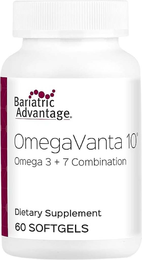 [BRSWKHQPBEGWCELU] Bariatric Advantage OmegaVanta 10 - Omega Fish Oil - Enriched EPA & DHA - Enteric Softgel Design - Supports Heart Health* - Natural Lemon Flavor - 60 Softgels