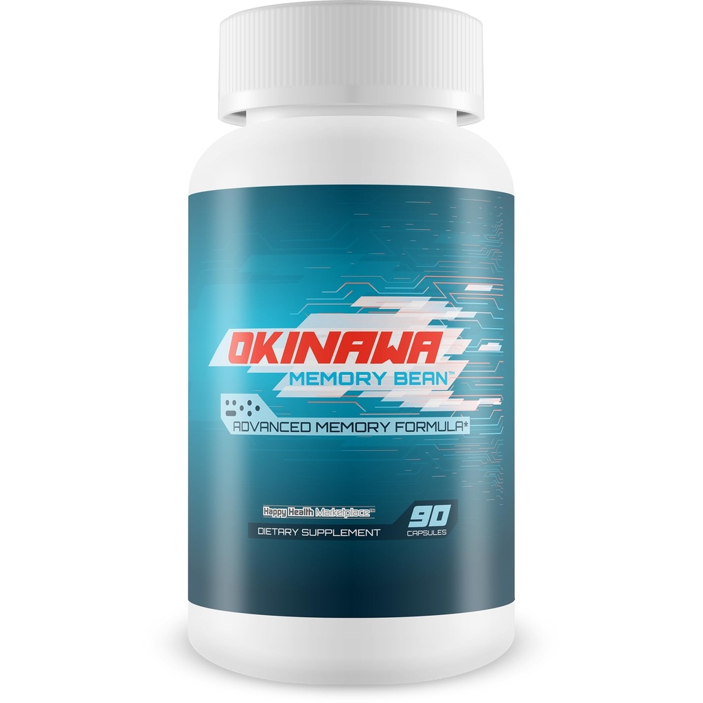 Okinawa Memory Bean - Our Best Memory and Focus Supplements -Advanced Memory Supplements for Seniors & Adults - Mind Enhancement Supplement - Support Memory with This Miraculous Bean Shaped Pill