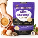 SUNDAFONE Slim Essence Mushroom Coffee - 22,500mg 5-Mushroom Blend + Botanicals | Supports Mental Clarity & Natural Energy | Instant Medium Roast Arabica, No Added Sugar - 30 Servings