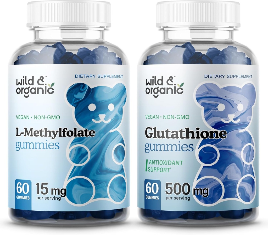 Wild & Organic L-Methylfolate Gummies & L-Glutathione Gummies