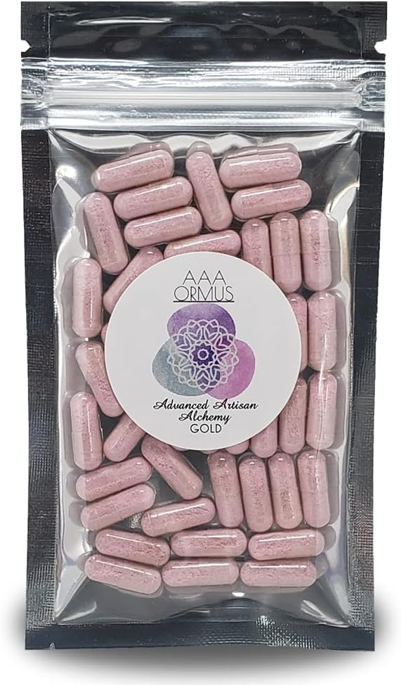 ORMUS Gold - 40 Vegan Capsules - Monatomic Gold with Colloidal Gold - The Philosophers Stone - AAA Ormus