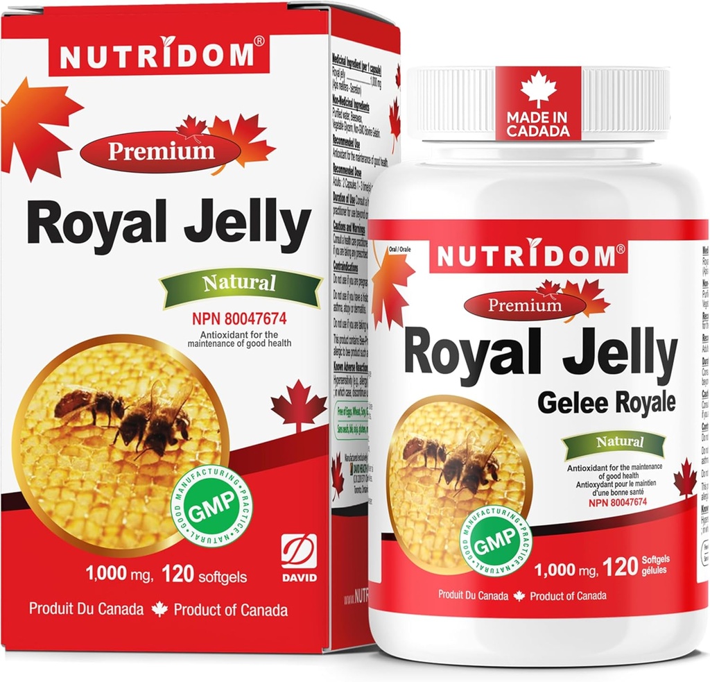Royal Jelly 1000mg, 120 softgels (One Bottle)