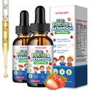 Kids Focus & Attention Supplements with Phosphatidylserine, Magnesium Glycinate, L-Threonate, Omega-3, L-Theanine & multivitamin - Kids ADHD Brain Liquid Drops - for Memory, Cognitive, Calm & Mood