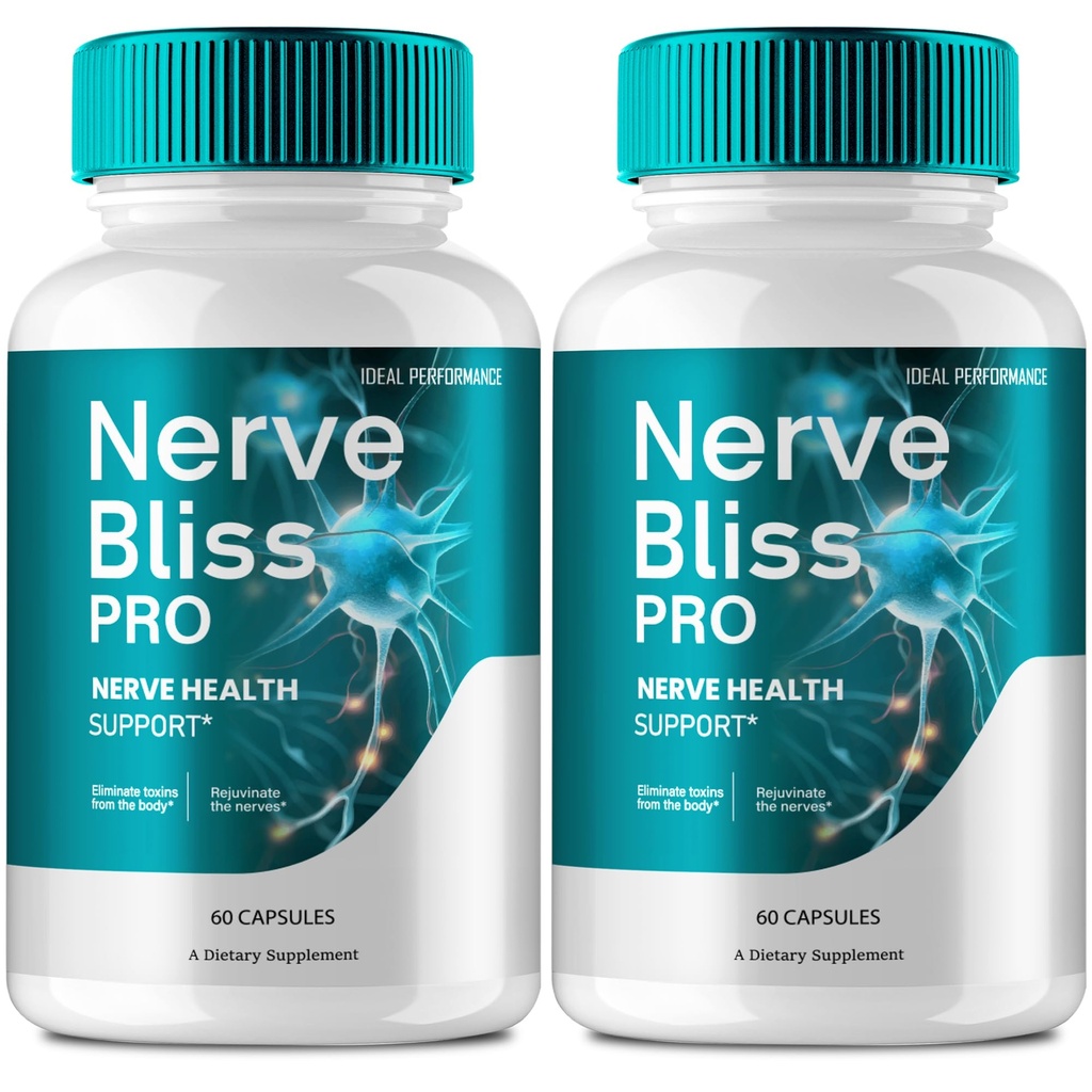 Nerve Bliss Pro Capsules, Nerve Bliss for Neuropathy Advanced Nerve Health Supplement Pills - Maximum Strength, All Natural Healthy Circulation & Stable Levels, NerveBlissPro Reviews (2 Pack)