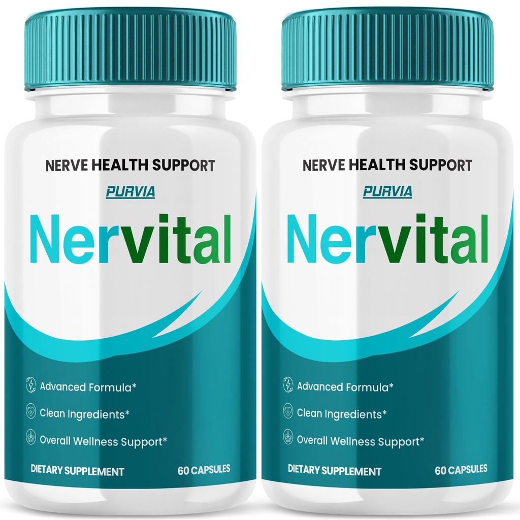(2 Pack) Nervital Capsules, Maximum Strength Neuropathy Relief For Legs and Feet, Vitamins Stimulator for Nerve, Essentials Regeneration Supplement Formula Pills, Numbness, Tingling In Hand (120 ct)