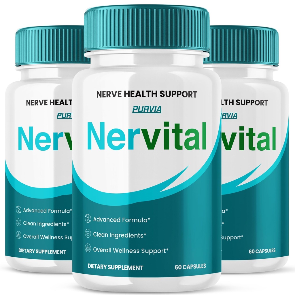 (3 Pack) Nervital Capsules, Maximum Strength Neuropathy Relief For Legs and Feet, Vitamins Stimulator for Nerve, Essentials Regeneration Supplement Formula Pills, Numbness, Tingling In Hand (180 ct)