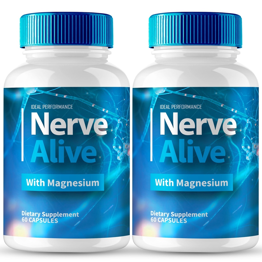 Nerve Alive for Nerve Pain Capsules, Nerve Alive for Neuropathy Supplement Pills, Nerve Health Support Advanced Formula - Maximum Strength, NerveAlive Natural Support Reviews (2 Pack)
