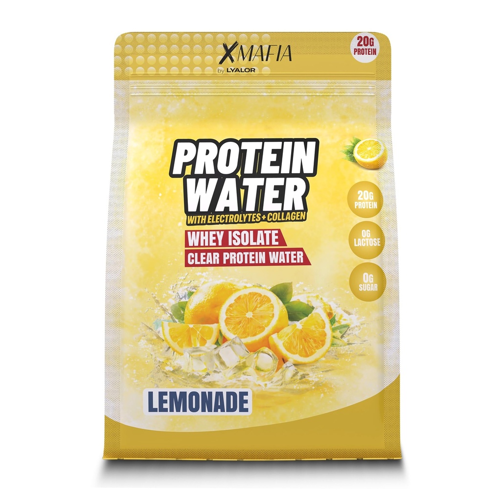 XMafia - Clear Whey Protein Isolate Powder – 20g Protein, 4g Electrolytes + Collagen Peptides, Zero Sugar, Refreshing Light Protein Drink Water, Whey Powder Protein Shake, Lactose Free – Lemonade