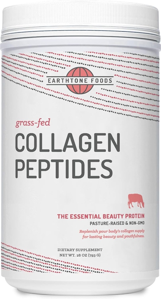 Grass-Fed Collagen Peptides Powder 28 oz Foods - Hydrolyzed, Non-GMO - Unflavored - for Women and Men - Natural Protein Supplement - Paleo and Keto Friendly
