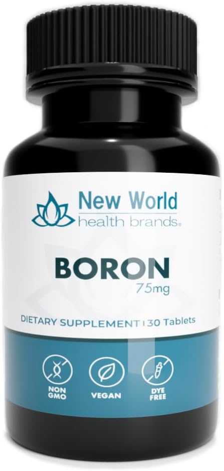 Boron Mineral Supplement 75mg | 30 Count - Trace Minerals Your Body Needs to Maintain Optimal Health and Wellness