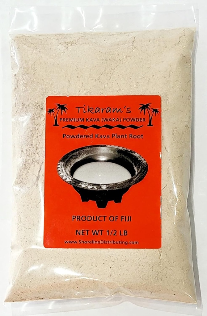 [BRSW2A33OIMA4A3L] Tikaram's Kava Kava - Premium Fiji Waka (Nobel Lateral Root Kava Powder) 1/2 Pound (8oz) - Fiji Market Wholesale, 8oz (1/2 Pound)