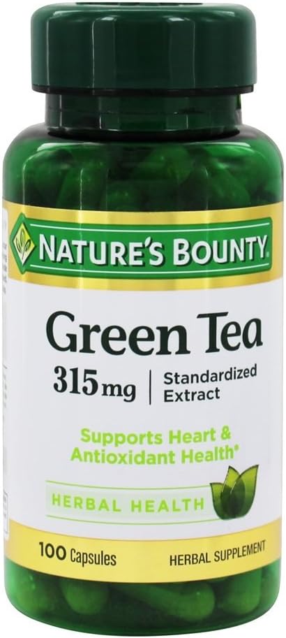 Nature's Bounty Green Tea Extract, 315mg, 100 Capsules (Pack of 2)