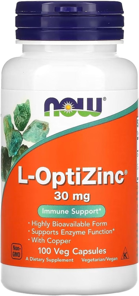 Now Foods: L-Optizinc Immune Support 30 mg, 100 Caps (2 pack)