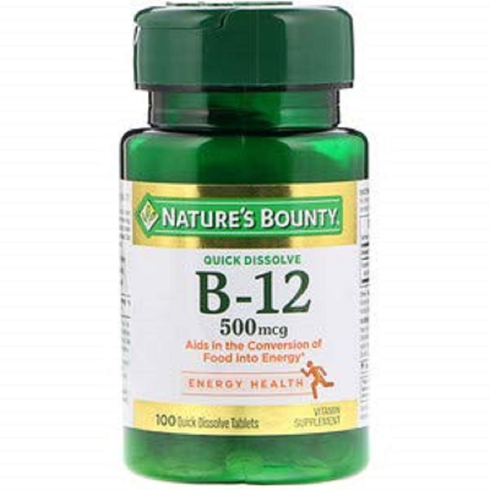 [BRSWIZDYAQAAAEQ5] Nature's Bounty Vitamin B-12 500 Mcg, 100 Count