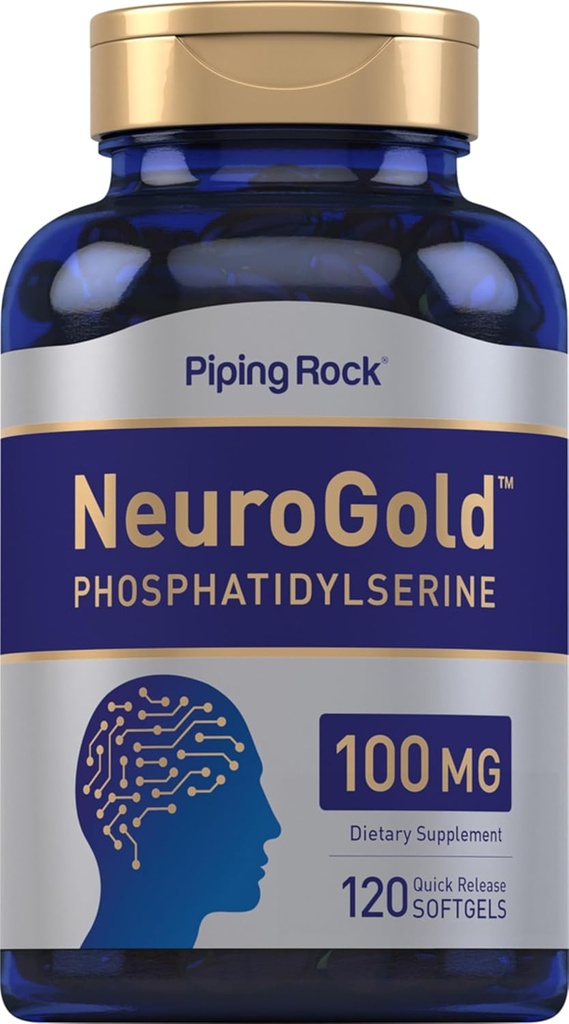 Piping Rock Phosphatidylserine 100mg | 120 Softgels | NeuroGold | Non-GMO, Gluten Free Supplement