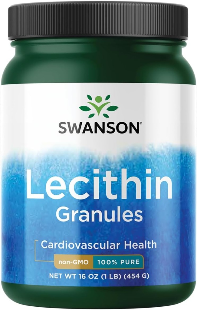 [BRSWKEITOYAQME3C] Swanson 100% Pure Lecithin Granules (Non-GMO) 16 Ounce (1 lb) (454 g) Granules