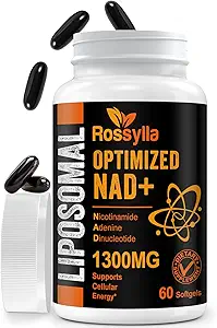 1300 MG Liposomal NAD+ Supplement | Highest Absorption | Purest NAD Supplemet to Boost NAD+ Effetively | Boosting NAD+ Supplement for Aging Defese, Cellular Energy, Longevity | 480 Count