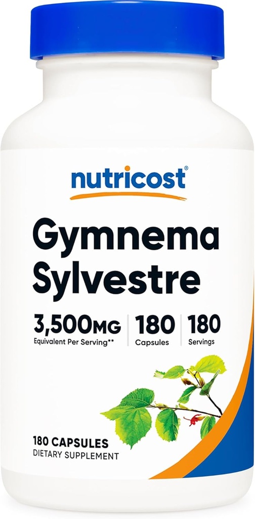 [BRSW2EI6DMFGY3DH] Nutricost Gymnema Sylvestre 3,500mg (20:1 Extract) from 175mg, 180 Capsules - Non-GMO, Gluten Free, and Vegetarian Friendly