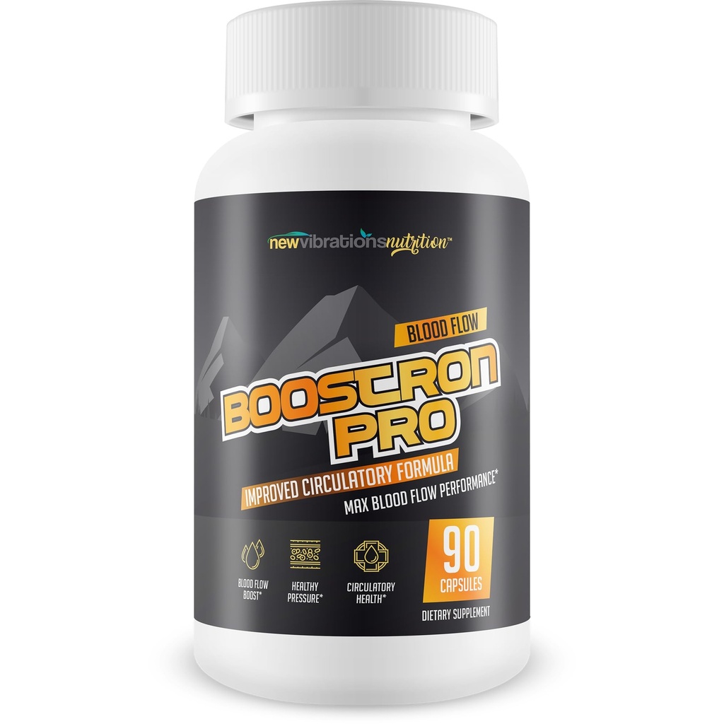 Boostron Pro - Improved Formula - Our Best Blood Flow Booster Supplement - Advanced Blood Flow Care - Our Best Circulation Supplement to Increase Blood Flow Expansion - Vasodilator Nitric Oxide Pills