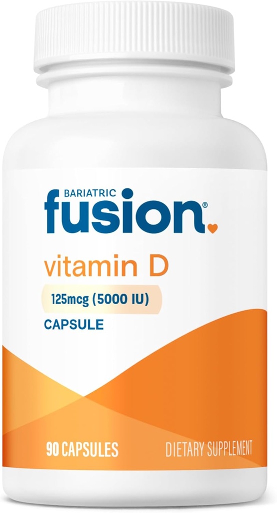 [BRSRO2T3C54GAA3G] Bariatric Fusion Vitamin D3 5000 IU | Easy to Swallow Bariatric Vitamin D Capsule| One Per Day | Support Bone Strength and Calcium Absorption* | Post Bariatric Surgery | 90 Capsules