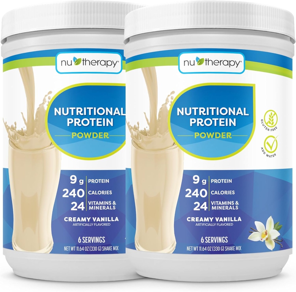NuTherapy Nutritional Protein Powder for Adults- Vitamins and Minerals for Nutritional Support and Bone Health Support - 6 Servings (Pack of 2)