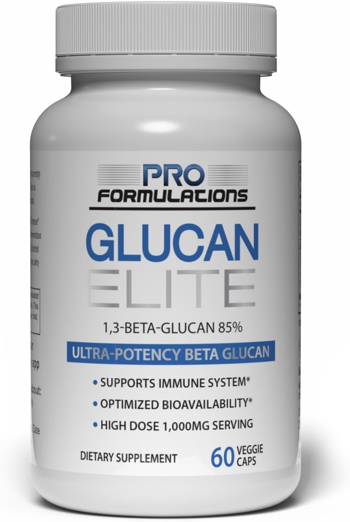 Glucan Elite - Beta 1-3D Glucan - 60 vcaps - Ultra-Potency Beta Glucan - Highest Bioavailability with BGF-Immune - Immune System Support