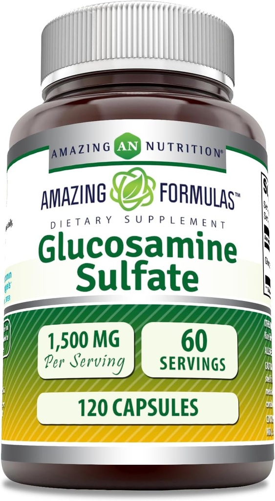 [BRSROCAZBYHREGYV] Amazing Formulas Glucosamine Sulfate Supplement | 1500 Mg Per Serving | 120 Capsules | Non-GMO | Gluten-Free | Made in USA